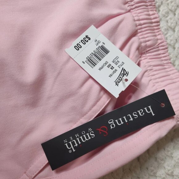 Hasting & Smith Women's Pink Shorts Pull On Elastic Drawstring - Picture 3 of 7